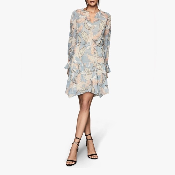 Reiss Dara Leaf Print Dress - Picture 1 of 11